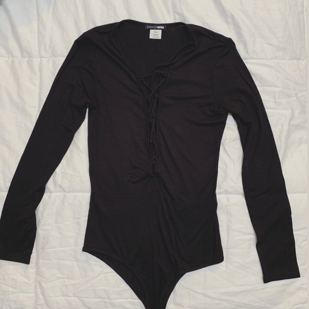 Fashion Nova | Sexy black lace up bodysuit